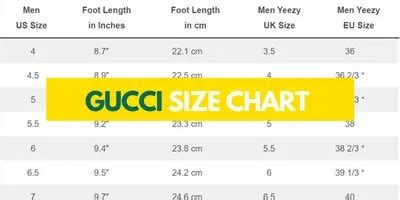 Gucci shoes sizes vs us